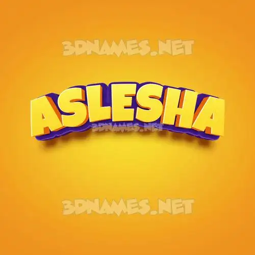 aslesha in Orange Toon style - 3D name wallpaper
