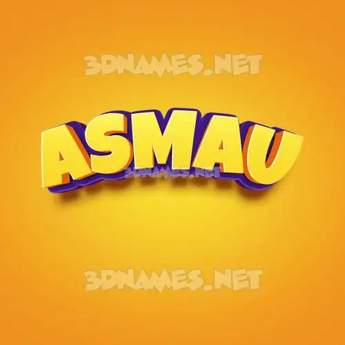 asmau in Orange Toon style - 3D name wallpaper asmau in Orange Toon style - 3D name wallpaper