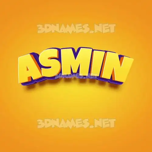 asmin in Orange Toon style - 3D name wallpaper