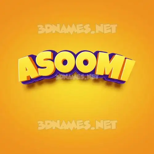 asoomi in Orange Toon style - 3D name wallpaper asoomi in Orange Toon style - 3D name wallpaper