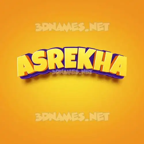 asrekha in Orange Toon style - 3D name wallpaper asrekha in Orange Toon style - 3D name wallpaper