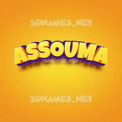 assouma in Orange Toon style - 3D name wallpaper assouma in Orange Toon style - 3D name wallpaper