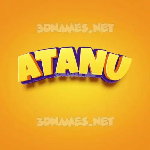 atanu in Orange Toon style - 3D name wallpaper atanu in Orange Toon style - 3D name wallpaper