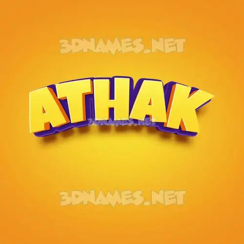 athak in Orange Toon style - 3D name wallpaper athak in Orange Toon style - 3D name wallpaper