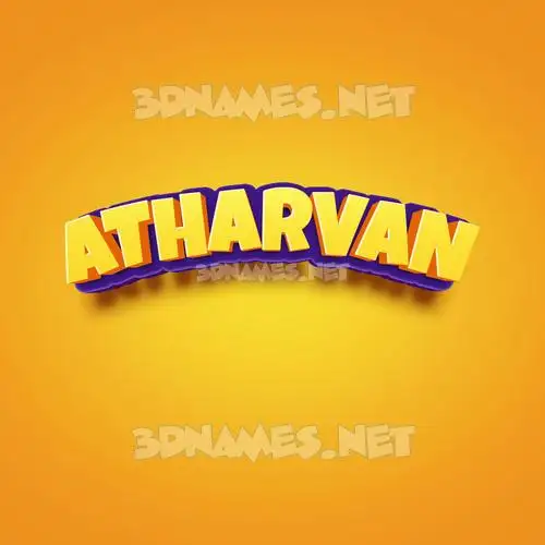 atharvan in Orange Toon style - 3D name wallpaper atharvan in Orange Toon style - 3D name wallpaper