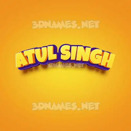 atul singh in Orange Toon style - 3D name wallpaper atul singh in Orange Toon style - 3D name wallpaper