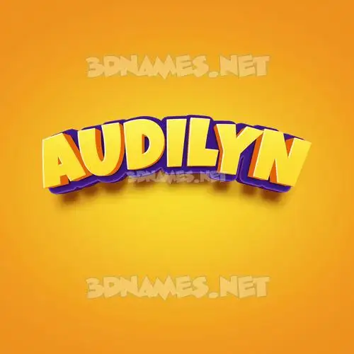 audilyn in Orange Toon style - 3D name wallpaper