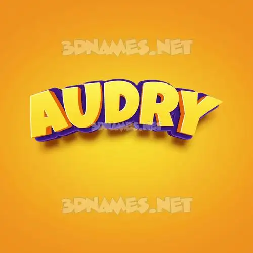 audry in Orange Toon style - 3D name wallpaper