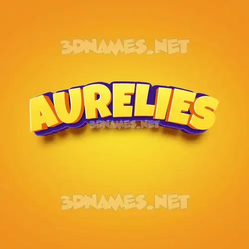 aurelies in Orange Toon style - 3D name wallpaper