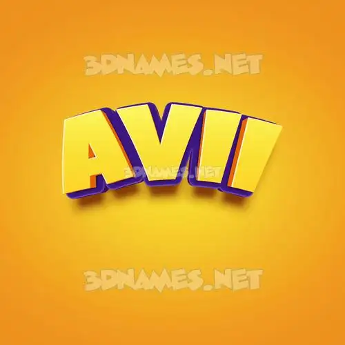 avii in Orange Toon style - 3D name wallpaper