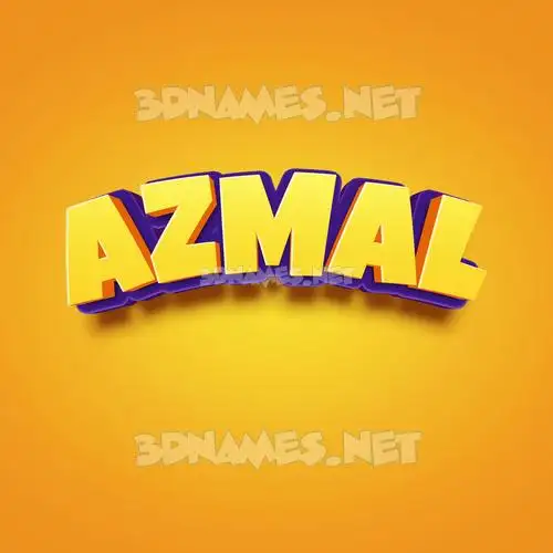 azmal in Orange Toon style - 3D name wallpaper azmal in Orange Toon style - 3D name wallpaper
