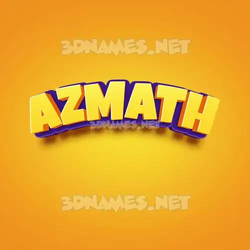 azmath in Orange Toon style - 3D name wallpaper