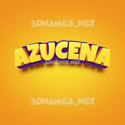 azucena in Orange Toon style - 3D name wallpaper