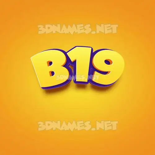 b19 in Orange Toon style - 3D name wallpaper b19 in Orange Toon style - 3D name wallpaper