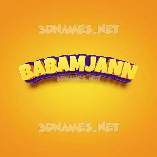babamjann in Orange Toon style - 3D name wallpaper babamjann in Orange Toon style - 3D name wallpaper