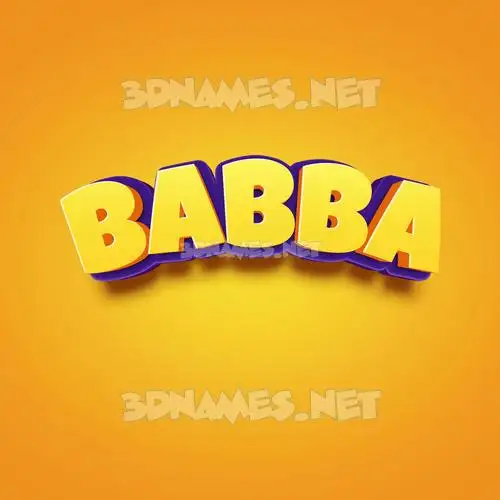 babba in Orange Toon style - 3D name wallpaper babba in Orange Toon style - 3D name wallpaper