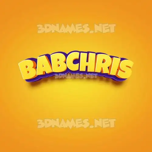 babchris in Orange Toon style - 3D name wallpaper babchris in Orange Toon style - 3D name wallpaper