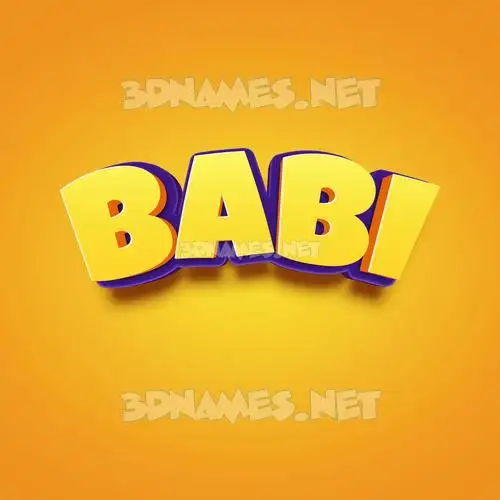 babi in Orange Toon style - 3D name wallpaper babi in Orange Toon style - 3D name wallpaper