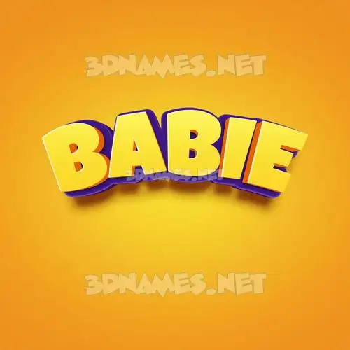 babie in Orange Toon style - 3D name wallpaper babie in Orange Toon style - 3D name wallpaper