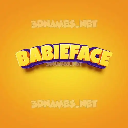 babieface in Orange Toon style - 3D name wallpaper babieface in Orange Toon style - 3D name wallpaper