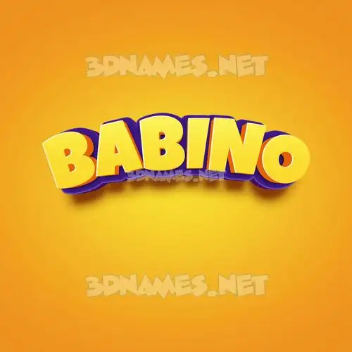 babino in Orange Toon style - 3D name wallpaper babino in Orange Toon style - 3D name wallpaper