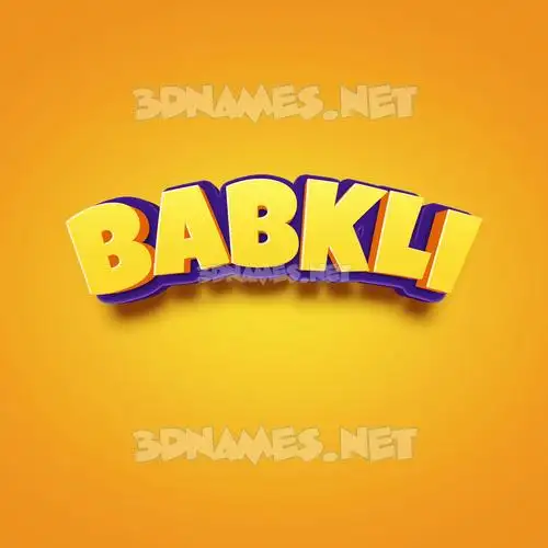 babkli in Orange Toon style - 3D name wallpaper babkli in Orange Toon style - 3D name wallpaper