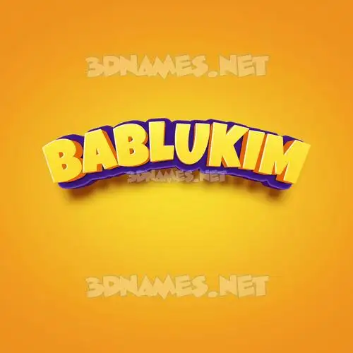 bablukim in Orange Toon style - 3D name wallpaper bablukim in Orange Toon style - 3D name wallpaper