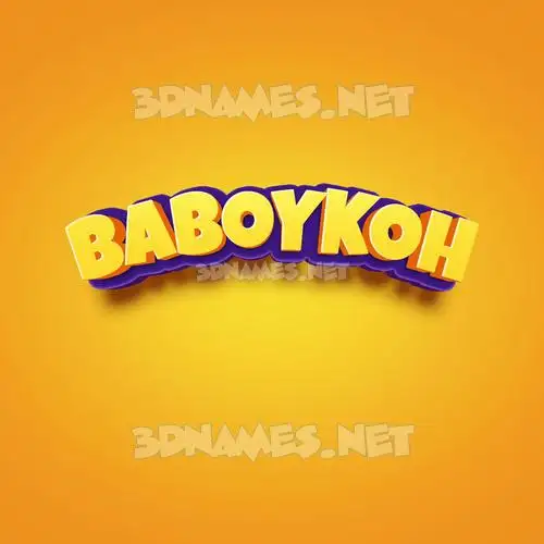 baboykoh in Orange Toon style - 3D name wallpaper baboykoh in Orange Toon style - 3D name wallpaper