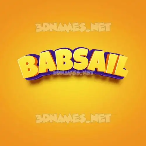 babsail in Orange Toon style - 3D name wallpaper babsail in Orange Toon style - 3D name wallpaper