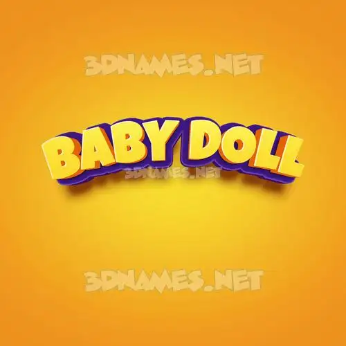 baby doll in Orange Toon style - 3D name wallpaper baby doll in Orange Toon style - 3D name wallpaper