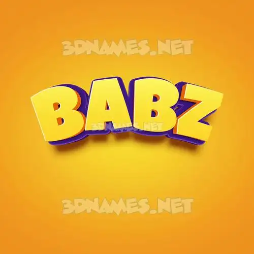 babz in Orange Toon style - 3D name wallpaper babz in Orange Toon style - 3D name wallpaper