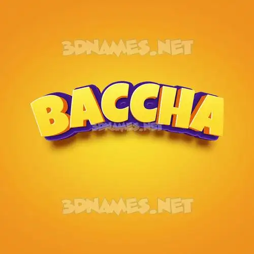 baccha in Orange Toon style - 3D name wallpaper baccha in Orange Toon style - 3D name wallpaper