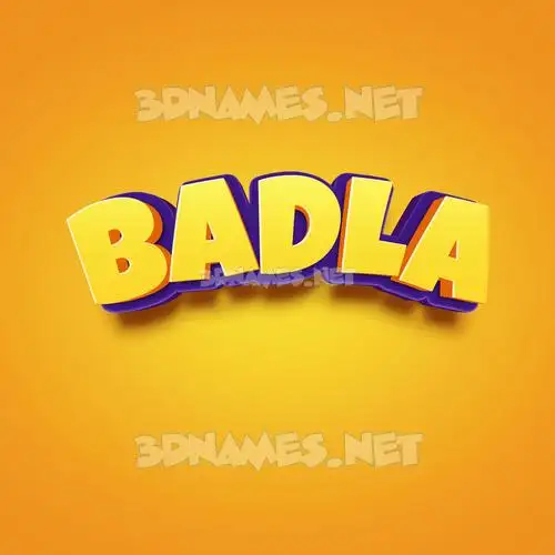 badla in Orange Toon style - 3D name wallpaper badla in Orange Toon style - 3D name wallpaper