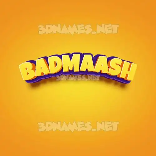 badmaash in Orange Toon style - 3D name wallpaper badmaash in Orange Toon style - 3D name wallpaper