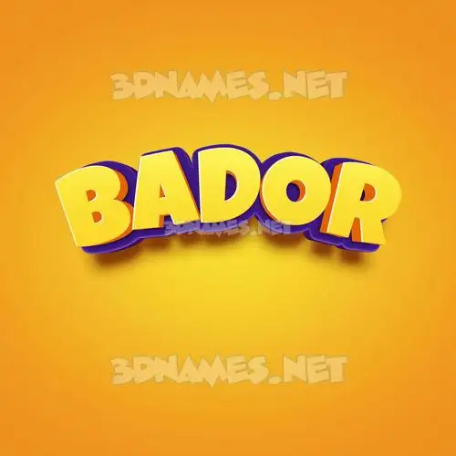 bador in Orange Toon style - 3D name wallpaper bador in Orange Toon style - 3D name wallpaper