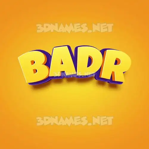 badr in Orange Toon style - 3D name wallpaper badr in Orange Toon style - 3D name wallpaper