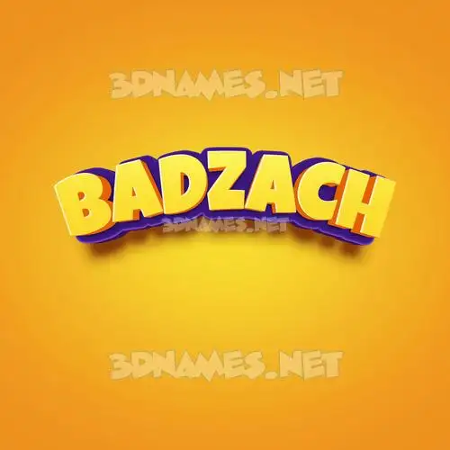 badzach in Orange Toon style - 3D name wallpaper badzach in Orange Toon style - 3D name wallpaper
