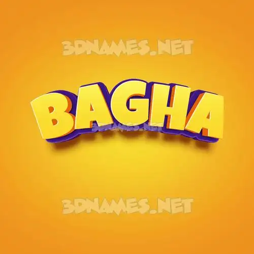 bagha in Orange Toon style - 3D name wallpaper bagha in Orange Toon style - 3D name wallpaper
