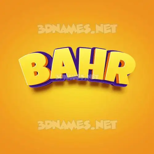 bahr in Orange Toon style - 3D name wallpaper bahr in Orange Toon style - 3D name wallpaper
