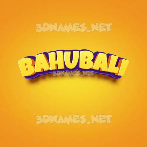 bahubali in Orange Toon style - 3D name wallpaper bahubali in Orange Toon style - 3D name wallpaper