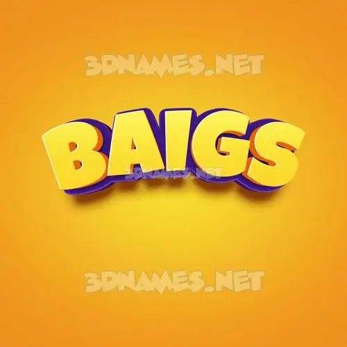 baigs in Orange Toon style - 3D name wallpaper baigs in Orange Toon style - 3D name wallpaper