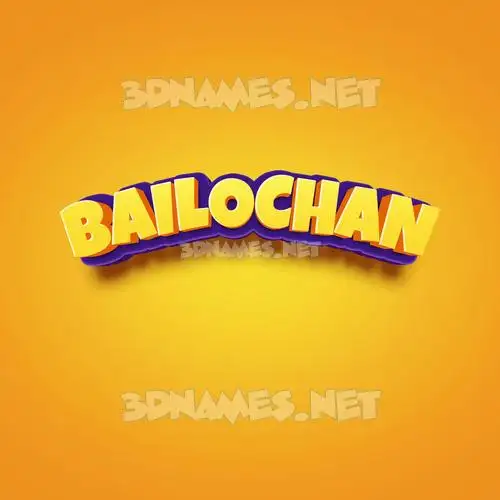 bailochan in Orange Toon style - 3D name wallpaper bailochan in Orange Toon style - 3D name wallpaper
