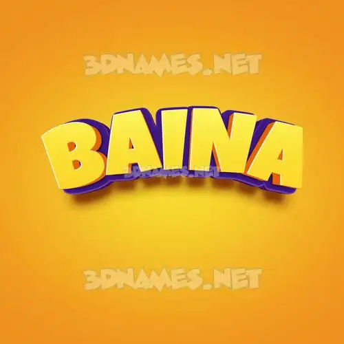 baina in Orange Toon style - 3D name wallpaper baina in Orange Toon style - 3D name wallpaper