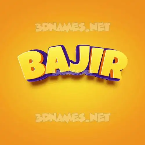 bajir in Orange Toon style - 3D name wallpaper bajir in Orange Toon style - 3D name wallpaper