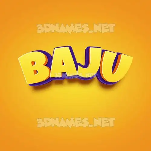 baju in Orange Toon style - 3D name wallpaper baju in Orange Toon style - 3D name wallpaper