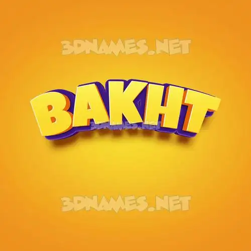 bakht in Orange Toon style - 3D name wallpaper bakht in Orange Toon style - 3D name wallpaper
