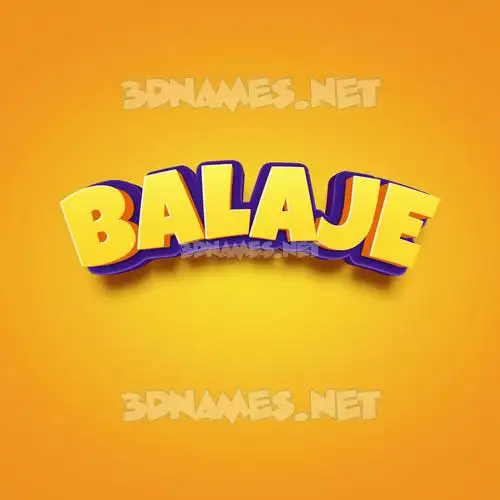 balaje in Orange Toon style - 3D name wallpaper balaje in Orange Toon style - 3D name wallpaper