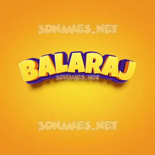 balaraj in Orange Toon style - 3D name wallpaper