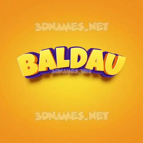 baldau in Orange Toon style - 3D name wallpaper baldau in Orange Toon style - 3D name wallpaper