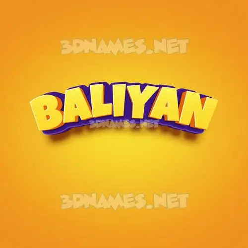 baliyan in Orange Toon style - 3D name wallpaper baliyan in Orange Toon style - 3D name wallpaper